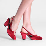 Kathryn Vintage Slingbacks (Aurora Red)