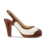 PRE-ORDER Stella Slingback Spectators (Walnut/Ivory)