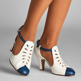 PRE-ORDER Sylvie Vintage Shoes (Blue/Ivory)