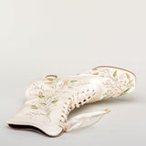 Flora Embroidered Boots (Ivory)