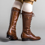 Bessie Vintage Aviator Boots (Brown)