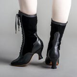 Camille Edwardian Boots (Black/Black)