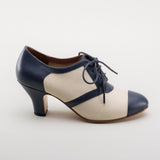 Evelyn Retro Oxfords (Tan/Navy)