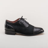 Gladys Vintage Cap Toe Oxfords (Black)