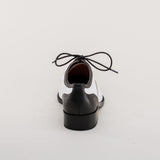 Gladys Vintage Cap Toe Oxfords (Black/White)