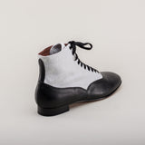 Larkspur Wool/Leather Lace-Up Boots (Grey/Black)