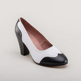 Peggy 1940s Spectator Pumps (Black/White)