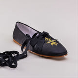 Penelope Regency Slippers (Black)